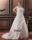 Satin Applique Une Cour D'epaule Plus La Taille Des Robes De Mariée De Mariage De Robe