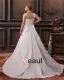 Satin Applique Une Cour D'epaule Plus La Taille Des Robes De Mariée De Mariage De Robe