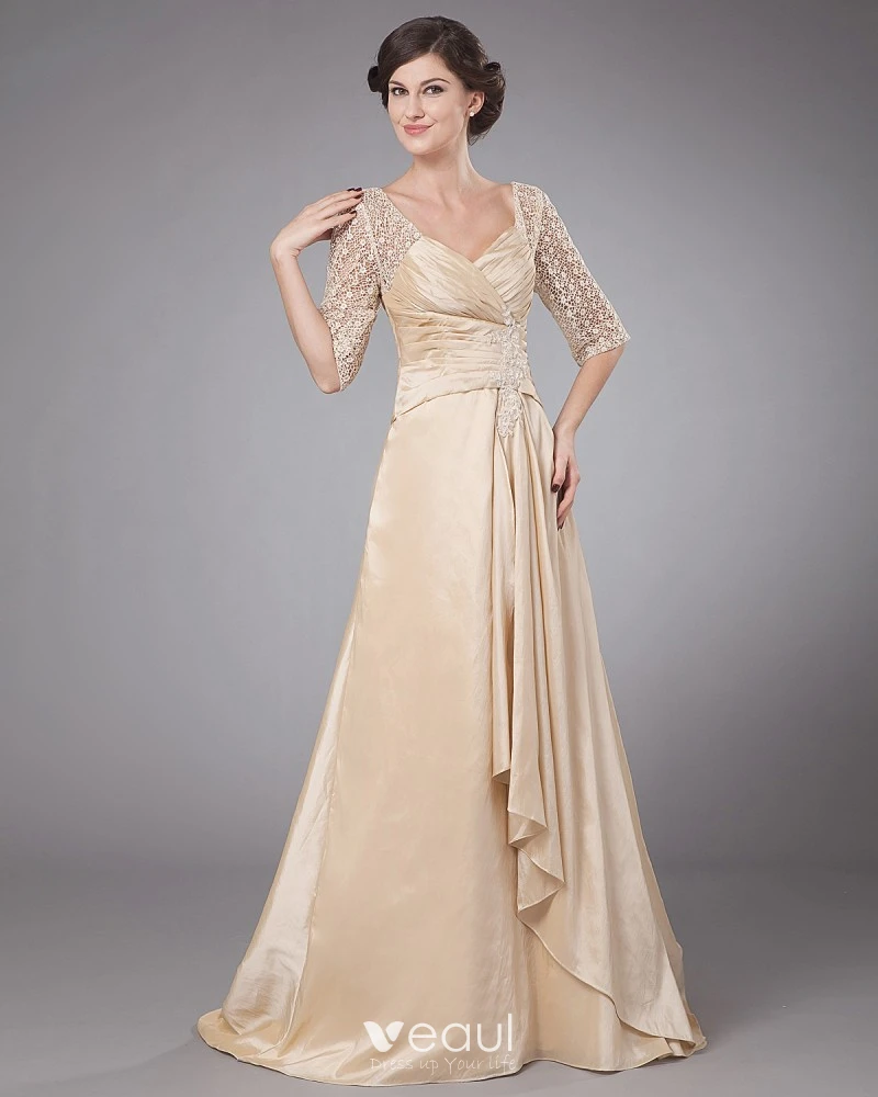Taffeta Embroidery Ruffle Queen Anne Ankle Length Mothers of Bride Guests Dresses Taffeta Embroidery Ruffle Queen Anne Ankle Length Mothers of Bride Guests Dresses
