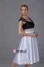 Imitation Silk Square Knee Length Color Matching Bridesmaid Dresses