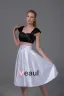 Imitation Silk Square Knee Length Color Matching Bridesmaid Dresses