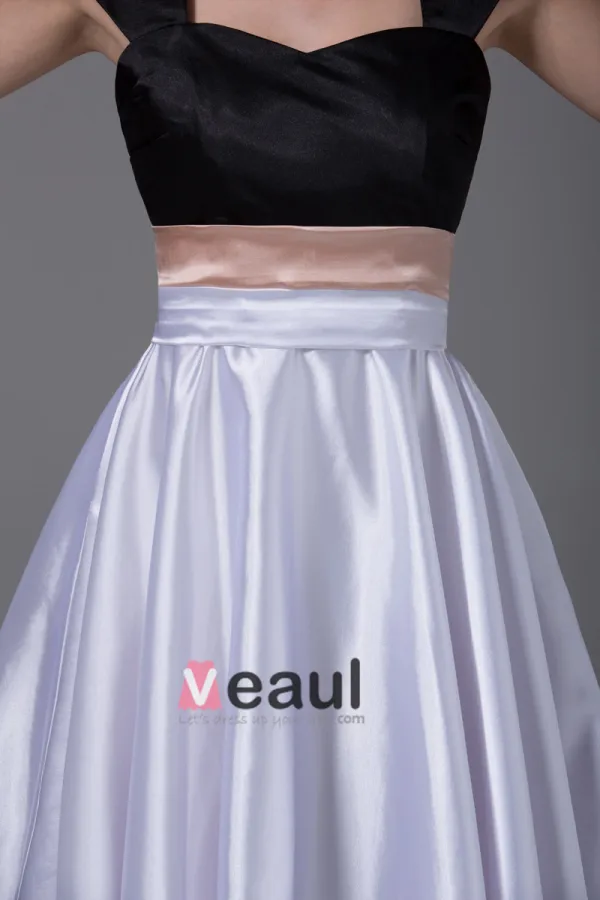 Imitation Silk Square Knee Length Color Matching Bridesmaid Dresses