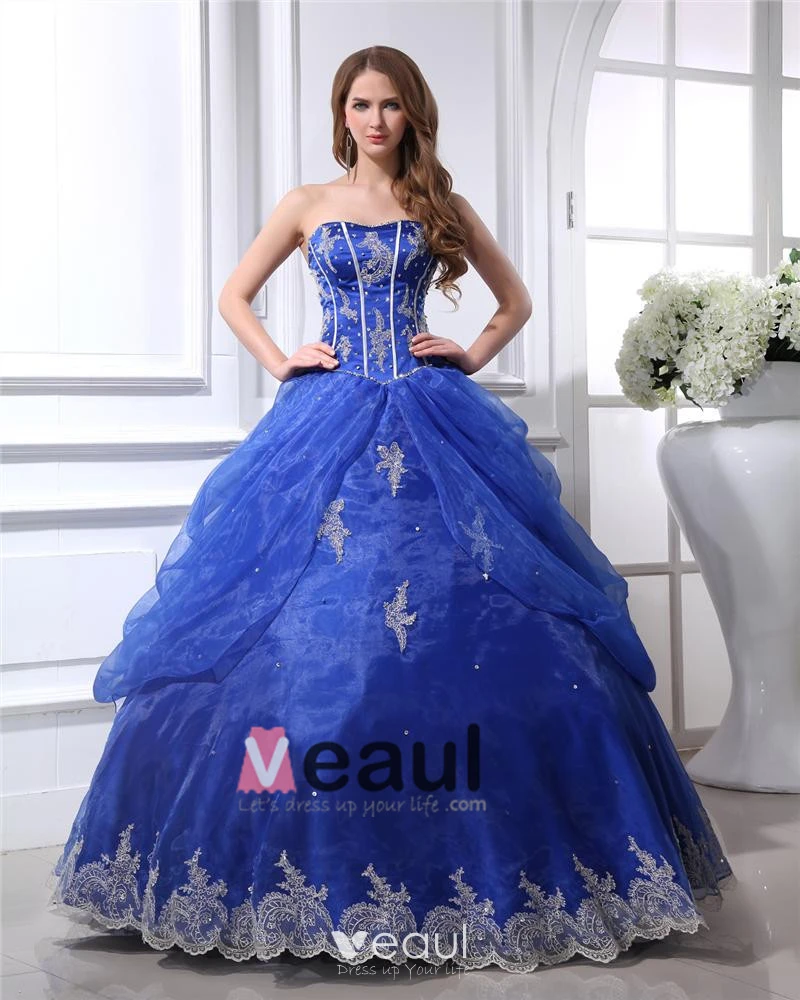 Ball Gown Sweetheart Sleeveless Chapel Train Organza Beading Womens  Quinceanera Prom Dresses