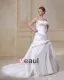 Magnifique Bustier En Satin Train Chapelle Nuptiale A-ligne Plus La Robe De Mariage