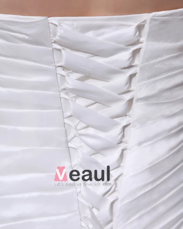 Magnifique Bustier En Satin Train Chapelle Nuptiale A-ligne Plus La Robe De Mariage