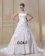 Magnifique Bustier En Satin Train Chapelle Nuptiale A-ligne Plus La Robe De Mariage