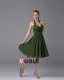 Chiffon Imitation Silk Ruffle Halter Knee Length Bridesmaid Dresses
