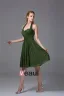 Chiffon Imitation Silk Ruffle Halter Knee Length Bridesmaid Dresses