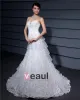 Organza Sweetheart Court Sheath Bridal Gown Wedding Dress