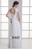 Chiffon Ruffle One Shoulder Floor Length Pleated Empire Wedding Dress