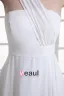 Chiffon Ruffle One Shoulder Floor Length Pleated Empire Wedding Dress
