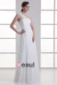 Chiffon Ruffle One Shoulder Floor Length Pleated Empire Wedding Dress