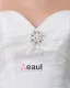 Elegant Perles Bretelles Balayage Etage Longueur Robe En Dentelle De Mariée Fourreau