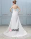Elegant Perles Bretelles Balayage Etage Longueur Robe En Dentelle De Mariée Fourreau