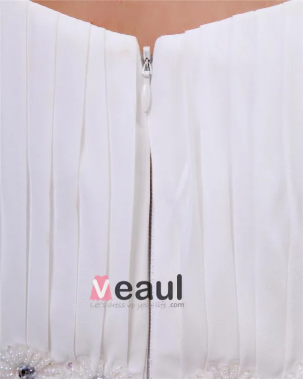 Chiffon Scoop Beading Court Empire Bridal Gown Wedding Dresses