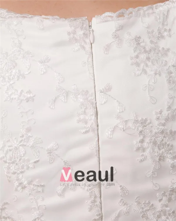 Lace V Neck Three Quarter Sleeve Plus Size Bridal Gown Wedding Dresses