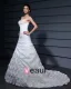 Beading Applique Decor Sweetheart Chapel Train Taffeta Bridal Grown Mermaid Wedding Dress
