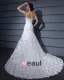 Beading Applique Decor Sweetheart Chapel Train Taffeta Bridal Grown Mermaid Wedding Dress