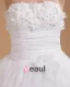 Elegant Mermaid Organza Applique Strapless Ankle Length Wedding Dress