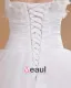 Elegant Mermaid Organza Applique Strapless Ankle Length Wedding Dress