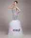 Sweetheart Floor Length Paillette Satin Women Mermaid Wedding Dress