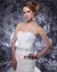 Sweetheart Beading Pleated Floor Length Organza Mermaid Wedding Dress