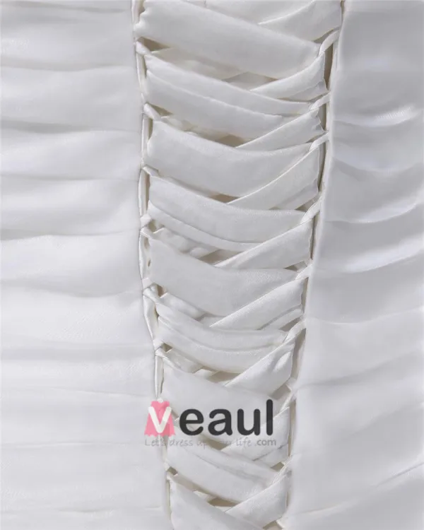 Sweetheart Beading Pleated Floor Length Organza Mermaid Wedding Dress
