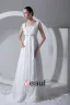 Square Neck Pleated Beading Floor Length Taffeta Empire Wedding Dress