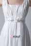 Square Neck Pleated Beading Floor Length Taffeta Empire Wedding Dress
