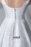Square Neck Pleated Beading Floor Length Taffeta Empire Wedding Dress