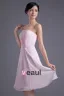 Style De Longueur Genou Bretelles Formel Perlant La Robe De Demoiselle D'honneur De Mousseline De Soie Plissee