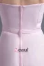 Style De Longueur Genou Bretelles Formel Perlant La Robe De Demoiselle D'honneur De Mousseline De Soie Plissee
