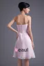 Style De Longueur Genou Bretelles Formel Perlant La Robe De Demoiselle D'honneur De Mousseline De Soie Plissee