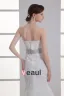 Tulle Applique Beading Strapless Court Train Mermaid Wedding Dress