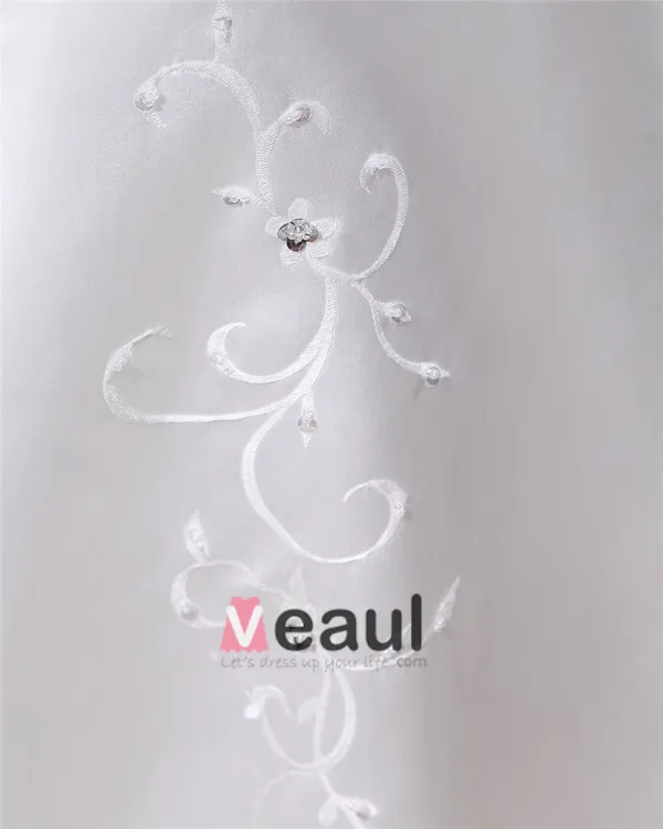 Satin Tribunal Scoop De Broderie Plus La Taille Robe De Mariage Nuptiale Robe