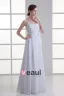 En Mousseline A Volants Noeud Boule De Longueur De Plancher Plisse Robe De Mariée Empire