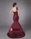 Taffeta Ruffle Beading One Shoulder Mermaid Floor Length Mothers of Bride Guests Dresses