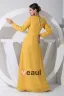 Chiffon Silk Beading V Neck Long Sleeve Mother of the Bride Dress