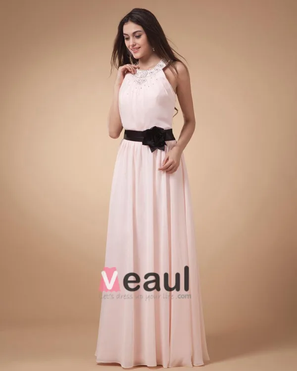 Longueur Robe Bustier Gracieux De Plancher De Mousseline De Demoiselle D'honneur Robe