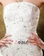 Satin Tulle Beading Flower Rhinestone Strapless Court Train Mermaid Wedding Dress