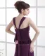 Ruffle Chiffon Shoulder Straps Floor Length Bridesmaid Dress Gown