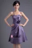 Mote Satin Plissert Blomst Kjaereste Knelange Brudepikekjoler