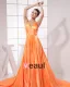 Charmeuse Silk V Neck Sleeveless Zipper Ruffle Floor Length Woman Evening Dress