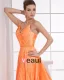 Charmeuse Silk V Neck Sleeveless Zipper Ruffle Floor Length Woman Evening Dress