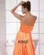 Charmeuse Silk V Neck Sleeveless Zipper Ruffle Floor Length Woman Evening Dress