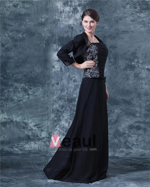 Chiffon Spaghetti Strap Floor Length Mother of Bride Dress