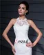 Halter Embroidery Ruffle Floor Length Satin Woman Mermaid Wedding Dress