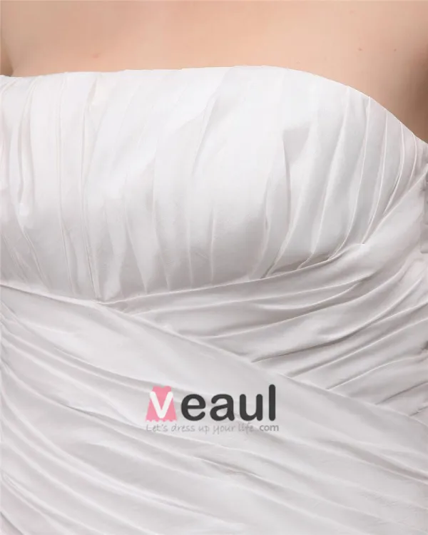 Taffeta Ruffle Court Plus Size Bridal Gown Wedding Dress