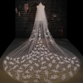 3 5m Tailing Super Long Lace Veil Soft Yarn Material