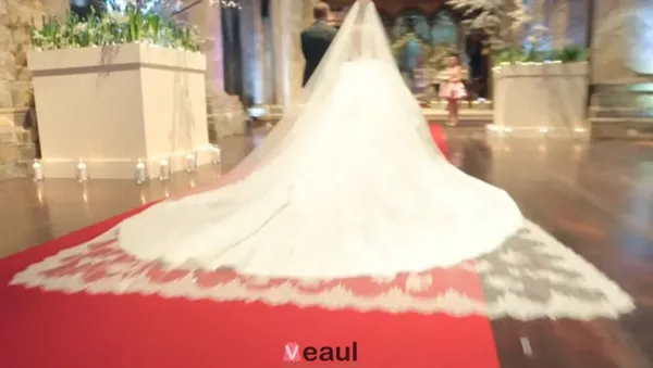 Tailing De Luxe Super Long Dentelle Laciness Voile De Materiau De Fil Souple